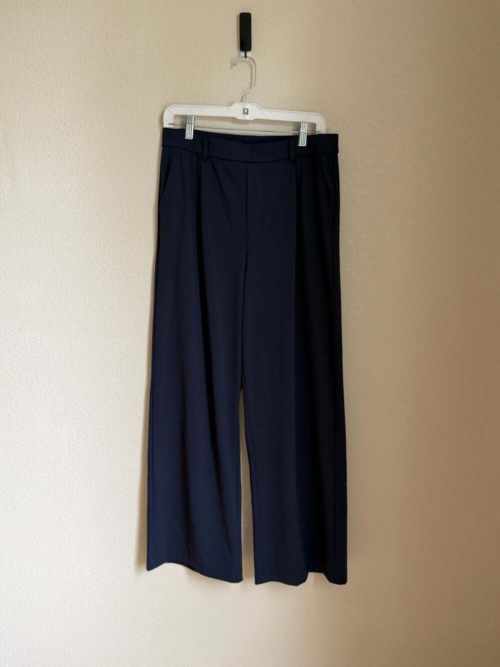 Halara High Rise Pleated Trousers Navy Blue Size L